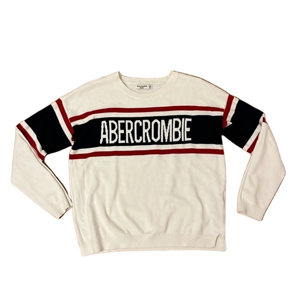 ABERCROMBIE KIDS striped white sweater in size 15/16. - Picture 3 of 7